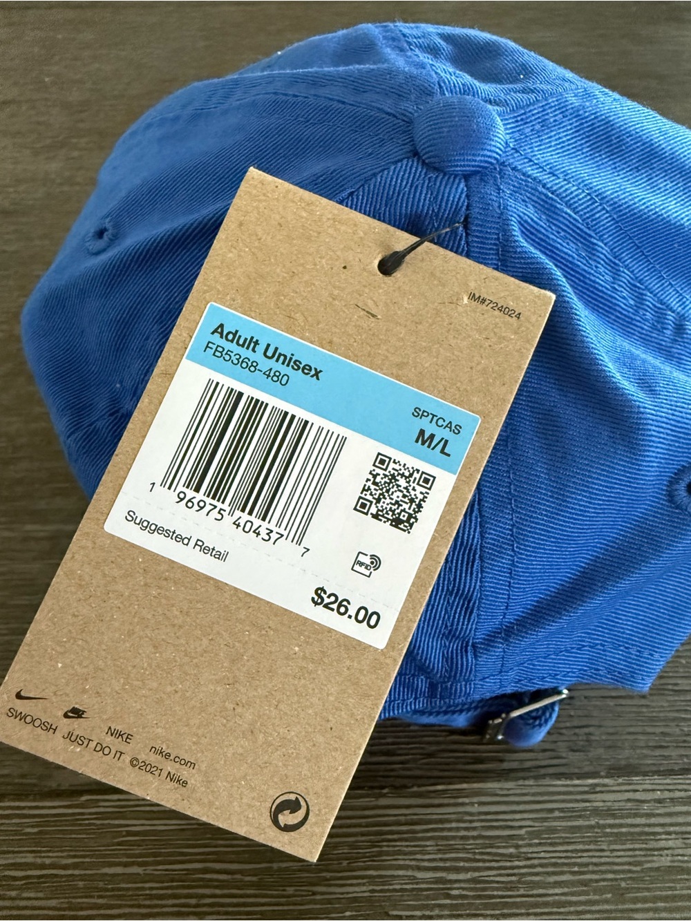 Men's Nike Club Unstructured Futura Wash Hat M/L - Picture 3 of 5